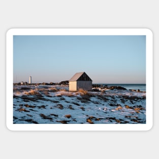 Iceland, Landscape With a Single House Sticker